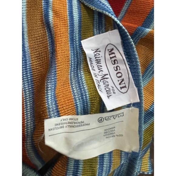 Missoni Italy Cardigan Sweater Tunic Top Set XL Striped Multicolor Luxury Resort - Picture 11 of 11